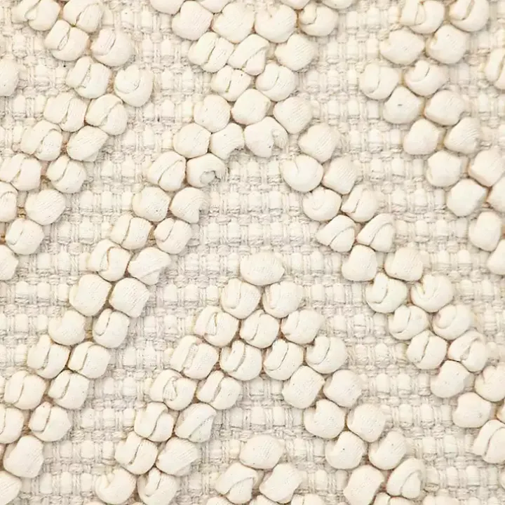 Ivory Knotted Diamond Pillow
