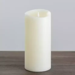 Ivory LED Soft Flame Pillar Candle, 5x11 in.