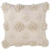 Ivory Moroccan Tufted Pom Pom Throw Pillow