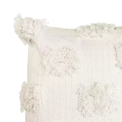 Ivory Tufted Dots Throw Pillow