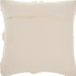 Ivory Tufted Pom Poms Throw Pillow