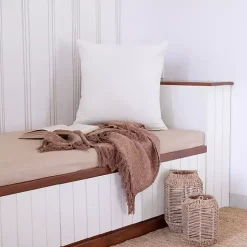 Ivory Velvet Handmade Throw Pillow