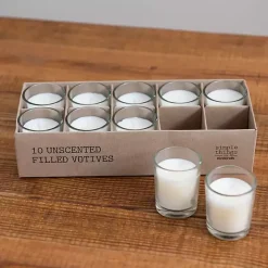 Ivory Votive Candles, Set of 10
