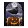 Jack-O-Lantern and Raven Canvas Art Print