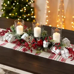 Jingle Bells and Berries Candle Centerpiece