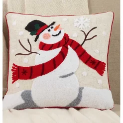 Jolly Snowman Christmas Pillow