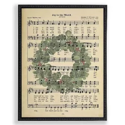 Joy to the World Hymn Framed Christmas Art Print