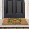 Joy Wreath Decorative Christmas Doormat