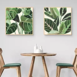 Jungle Close Up Framed Canvas Art Prints, Set of 2