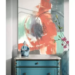 Juxtaposed Coral I Canvas Art Print