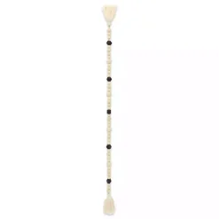 Kara Black Beaded Wood Polygon Decorative Garland