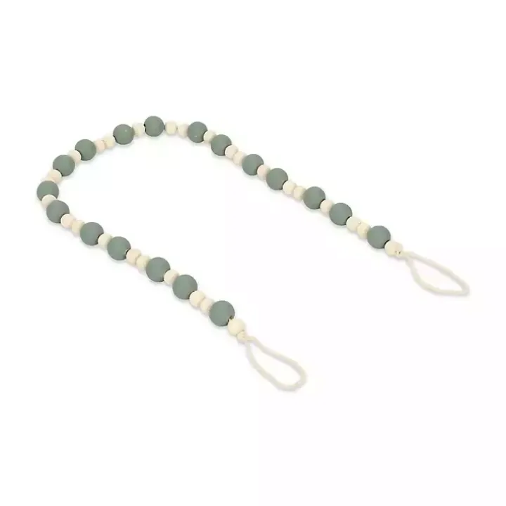 Kara Blue Beaded Wood Decorative Garland