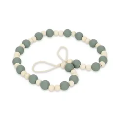 Kara Blue Beaded Wood Decorative Garland