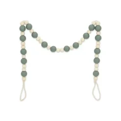 Kara Blue Beaded Wood Decorative Garland