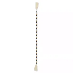 Kara Brown and Blue Beaded Wood Decorative Garland