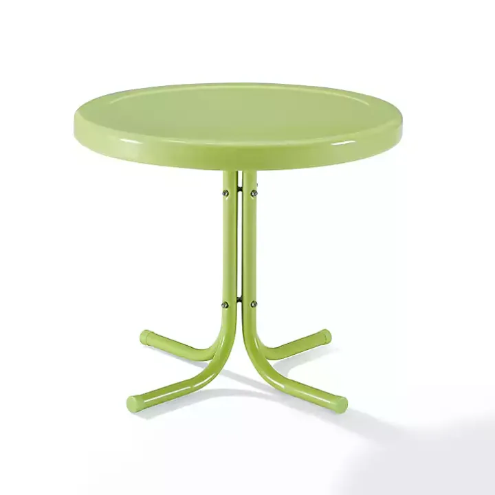 Key Lime Retro Metal Outdoor Side Table