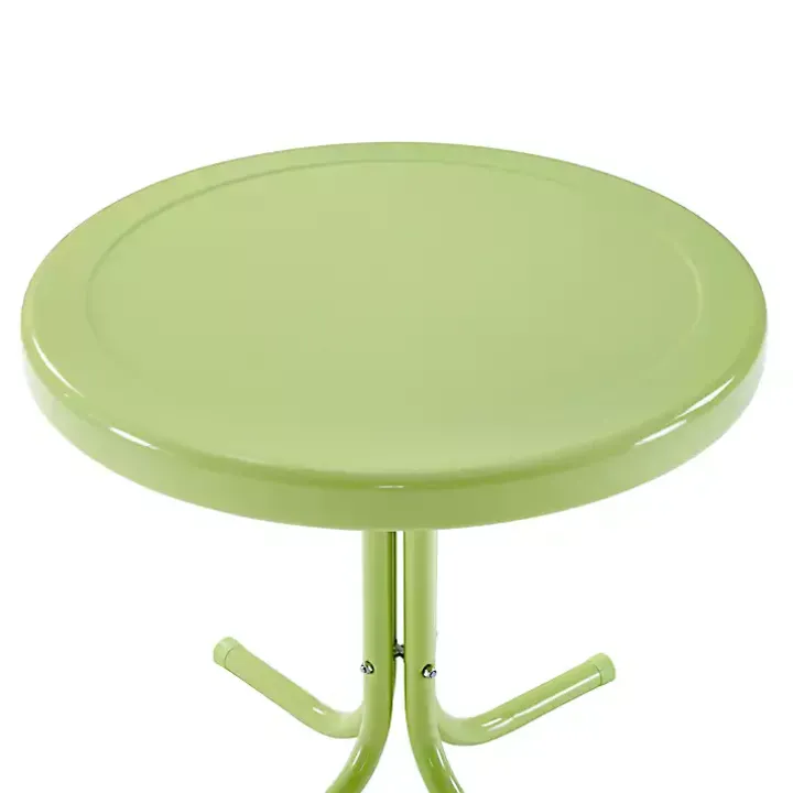 Key Lime Retro Metal Outdoor Side Table