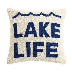 Lake Life Hooked Throw Pillow