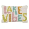 Lake Vibes Hooked Lumbar Pillow
