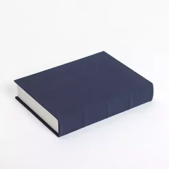 Large Navy Blue Linen Book Box