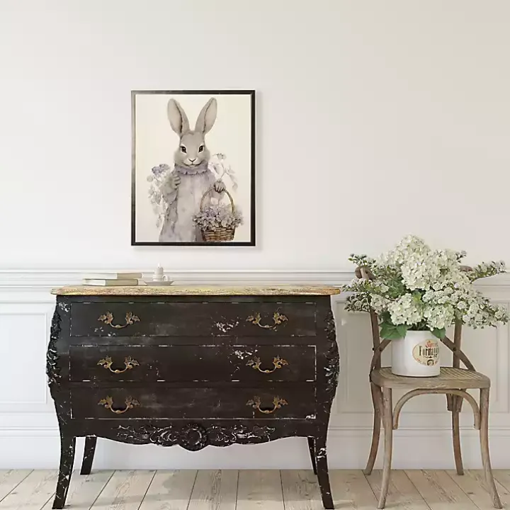 Lavender Easter Bunny Framed Art Print