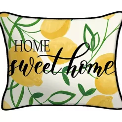 Lemon Home Sweet Home Outdoor Lumbar Pillow