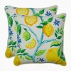 Lemon Tree Outdoor Pillows, Set of 2