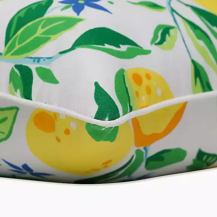 Lemon Tree Outdoor Pillows, Set of 2