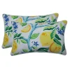 Lemon Vine Outdoor Lumbar Pillows, Set of 2