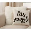 Let's Snuggle Embroidered Throw Pillow