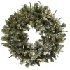 Liana Lightly Frosted Pine Pre-Lit Wreath, 30 in.