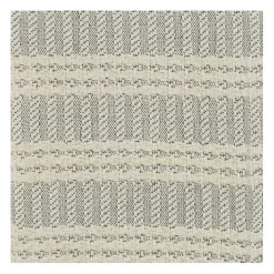 Light Gray and Ivory Striped Cotton Throw