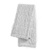 Light Gray Ruched Faux Fur Throw