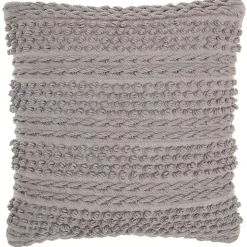 Light Gray Textured Stripes Pillow