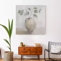 Light Vase Botanical Canvas Art Print