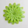 Lime Metal Flower Outdoor Wall Plaque