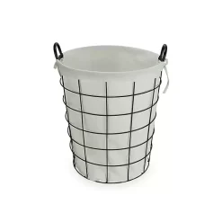 Lined Wire Basket with Handles