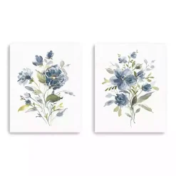 Linen Botanical Navy 2-pc. Canvas Art Prints