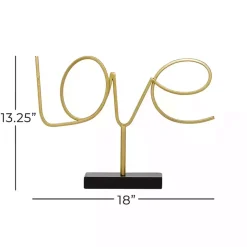 Looping Gold Love Tabletop Sign
