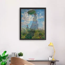 Madame Monet and Her Son Framed Canvas Art Print