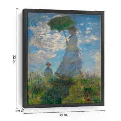 Madame Monet and Her Son Framed Canvas Art Print