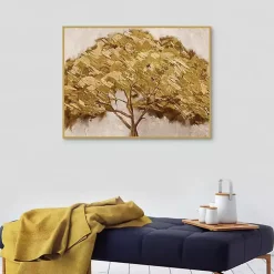 Majestic Golds Framed Canvas Art Print