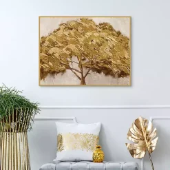 Majestic Golds Framed Canvas Art Print