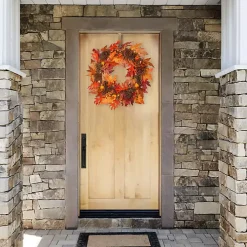 Maple Berry Pinecone Pre-Lit Harvest Wreath