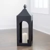 Matte Black Hampshire Metal Lantern, 30 in.