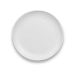 Matte White Melamine Coupe Salad Plates, Set of 6