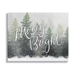 Merry and Bright Forest Canvas Wall Plaque
