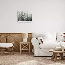 Merry and Bright Forest Canvas Wall Plaque