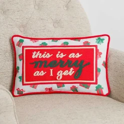 Merry as I Get Needlepoint Pillow