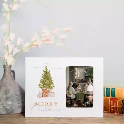 Merry Christmas Cottage Tree Picture Frame, 4x6